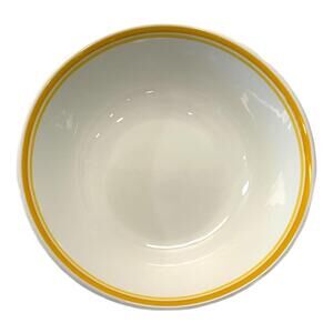 Corelle Yellow Rim Citrus Ceramic 8.5” Serving Vegetable Bowl